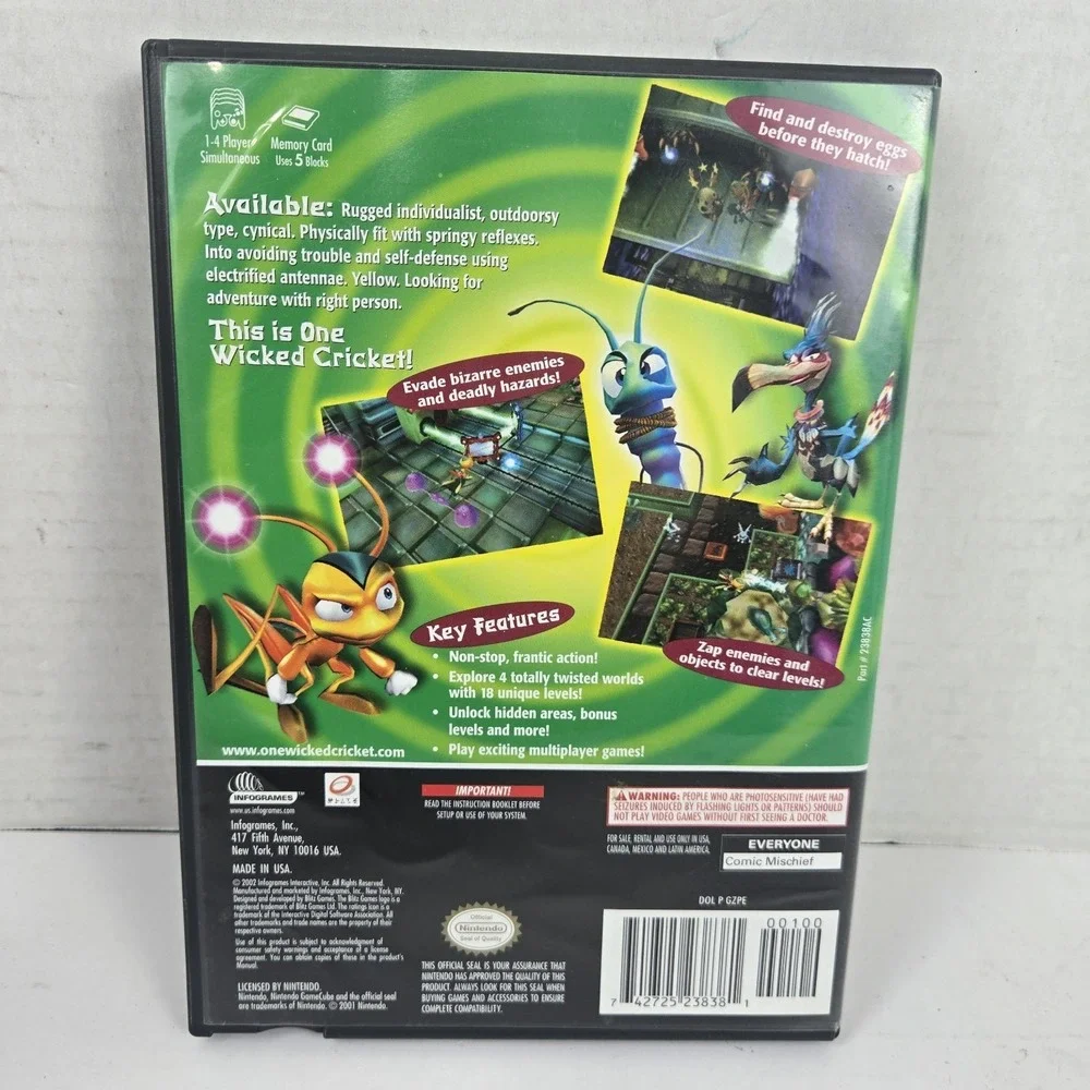 Zapper (Nintendo GameCube, 2002) Complete CIB MINT CONDITION